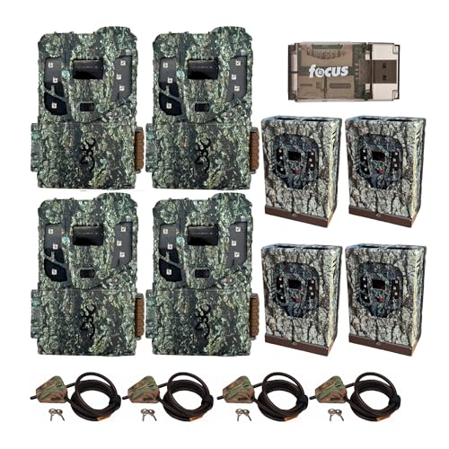 Browning 4PK Pro Scout Max Extreme HD Cellular Trail Camera Bundle with Security Box and 32GB SD Card