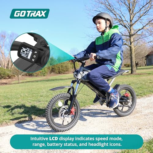 Gotrax Astra Electric Dirt Bike 16" Tires 350W Motor Dual Suspension Black