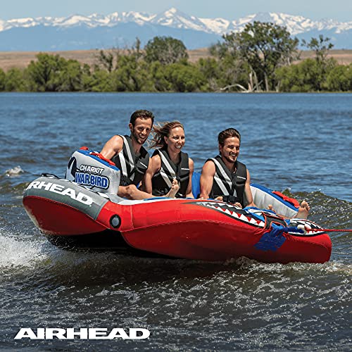 AIRHEAD Chariot Warbird 3 Towable Tube Grey Blue Red