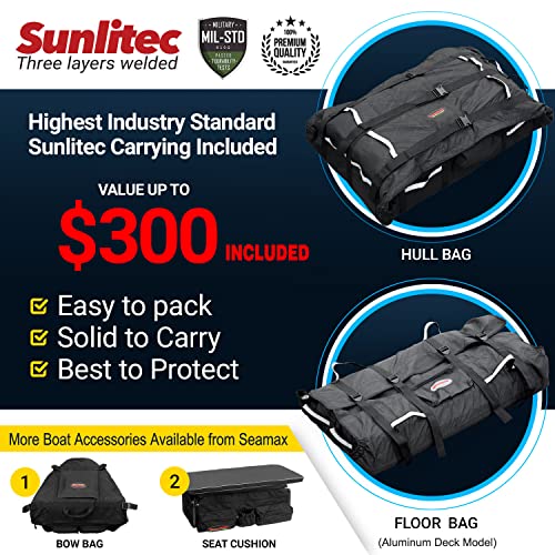 Seamax Ocean430T Commercial Grade PVC Inflatable Boat 14ft Black