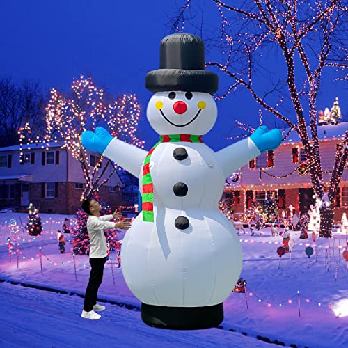 OZIS 13Ft Tall Inflatable Snowman Decoration White