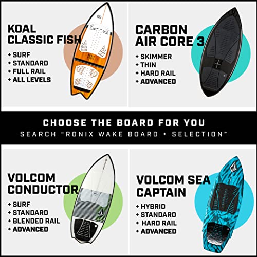 Ronix Volcom Sea Captain Wakesurf Board Tie Dye Azure Blue