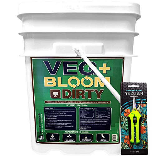 VEG+ BLOOM Dirty Formulated Nutrient Powder for Soil and Peat - 25lb