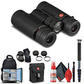 Leica 10x32 Ultravid HD-Plus Binoculars Set with Backpack, Monopod, Cleaning Kit, Cap Keepers & Neck Strap