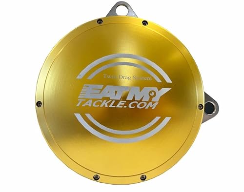 EAT MY TACKLE 130W 2-Speed Twin Drag Fishing Reel Gold