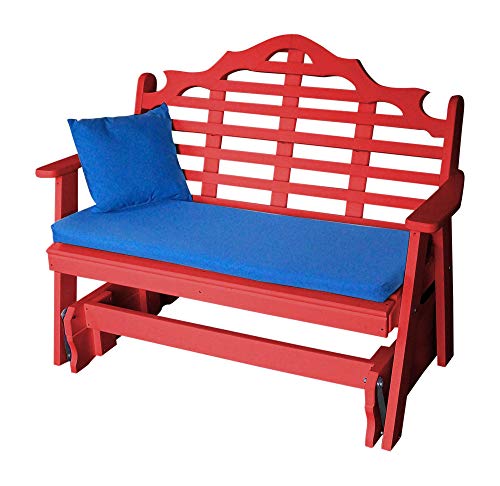 A & L Furniture Co. Marlboro Recycled Plastic 5ft Glider Chair Al Bright Red