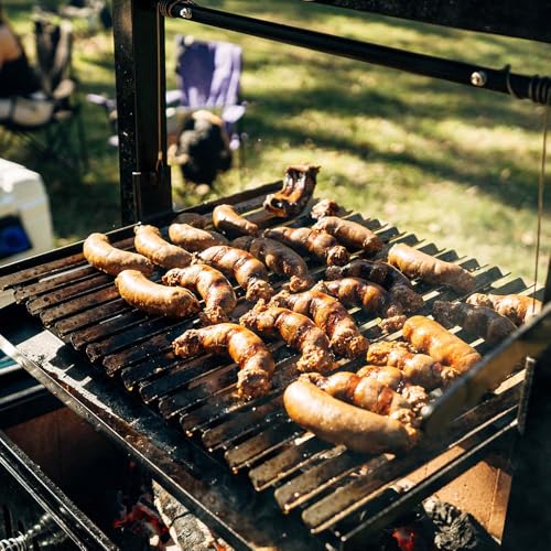 TITAN GREAT OUTDOORS Ash & Ember Santa Maria Grill with Adjustable Grate Height, Ceramic Brick Lining, V-Grates & Grease Trap