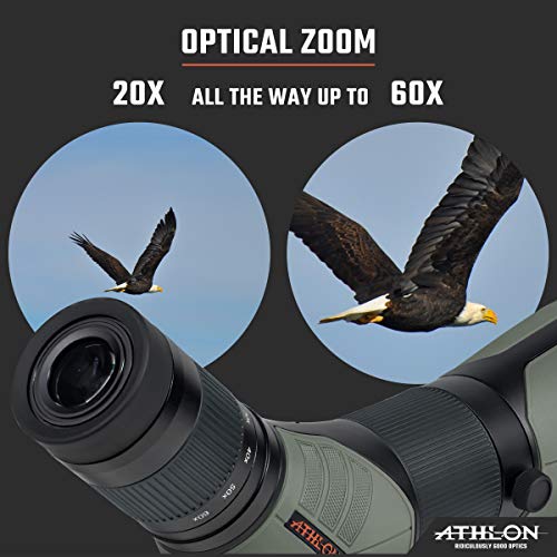 Athlon Optics Ares G2 20-60x85 UHD Spotting Scope 45 Degree Green
