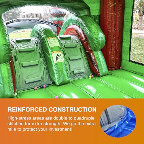 JumpOrange Midnight Commercial Bounce House Water Slide Combo with Blower