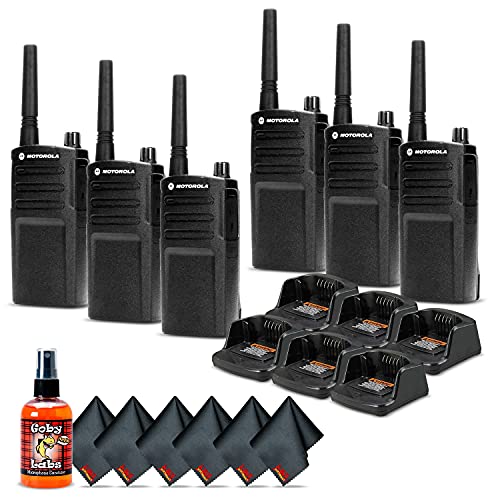 Motorola RMU2040 2-Way Radio Bundle with Mic Cleaner & Microfiber Cloths