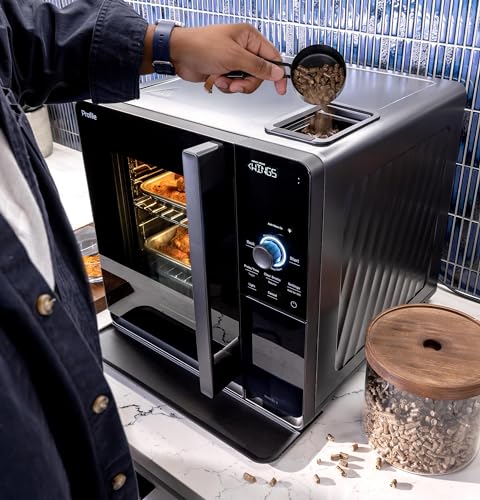 Profile GE Profile™ Smart Indoor Pellet Smoker with Active Smoke Filtration, WiFi Connected, Countertop BBQ Appliance Carbon Black