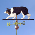 Border Collie Hand Carved & Painted Weathervane Black Tri 32 Inch