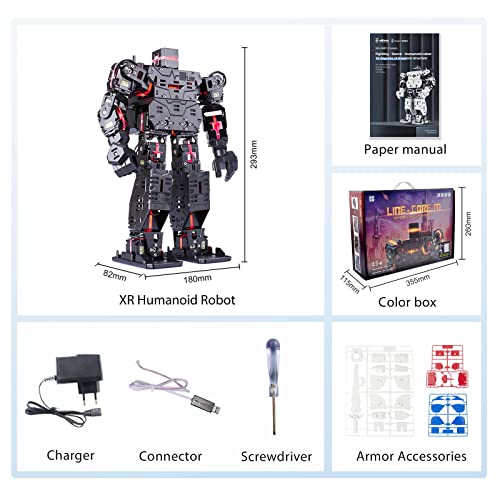 XiaoR Geek Humanoid Smart Robot Programmable RC Black