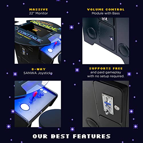 Creative Outdoor Distributor Commercial Grade Arcade Machine 2 Player 412 Games 22" LCD Round Glass Top No Trackball