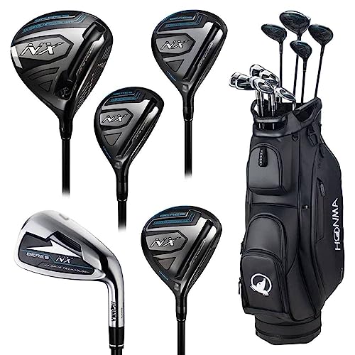HONMA 2023 Beres NX Full Set Right 11 Clubs + 1 Cart Bag Vizard for NX 45 Graphite Regular Black