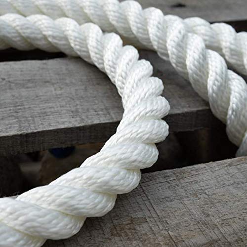 Right Rope Twisted 100% Nylon Rope 1 1/4 inch x 200 feet White