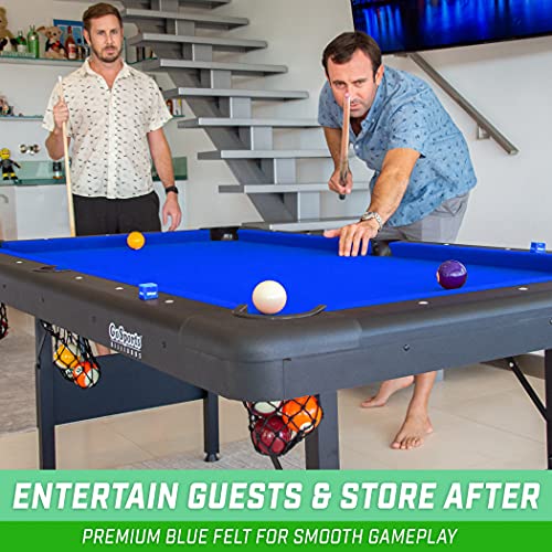 GoSports 7 ft Billiards Table Portable Pool Table Blue