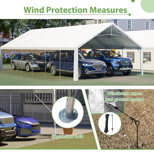 ZJBFXY88 20x40FT Heavy Duty Party Tent with Removable Sidewalls White