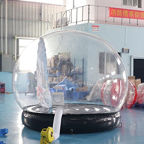SAYOK Inflatable Christmas Decoration Snow Globe Tent with Blower and Pump, 9.84ft Black Bottom