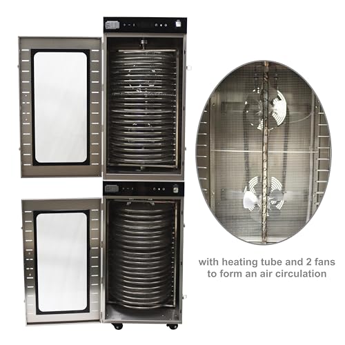 TECHTONGDA Commercial 40 Layers Food Dehydrator Rotary Dryer Stainless Steel