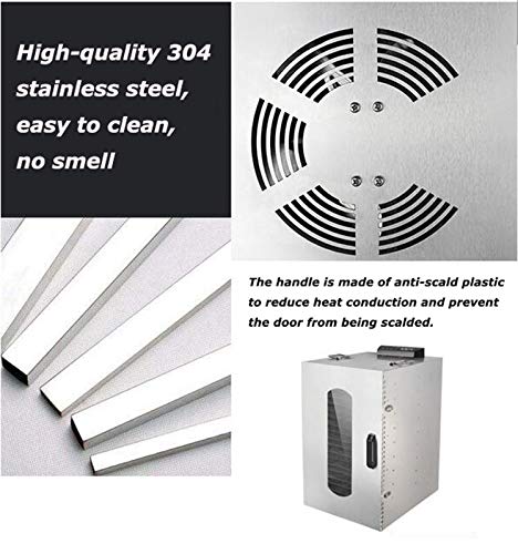 INTSUPERMAI 20 Layer Commercial Food Dehydrator Stainless Steel Silver