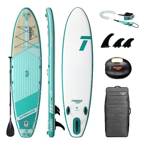 THURSO SURF Inflatable Stand Up Paddle Board All-Around SUP Waterwalker 126 Turquoise