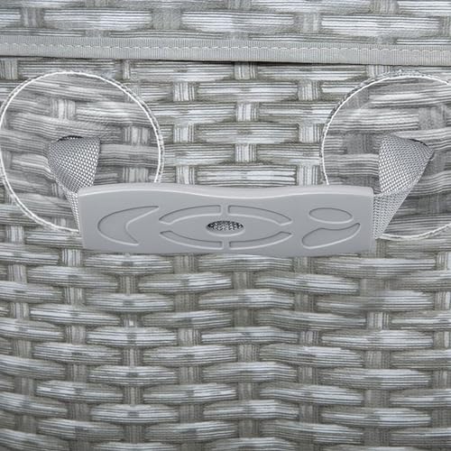 Bestway SaluSpa Honolulu AirJet Inflatable Hot Tub Gray Wicker Print