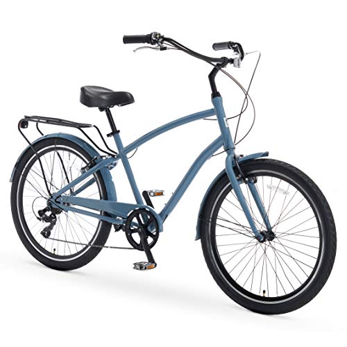 sixthreezero EVRYjourney Mens Bike Steel Blue w/ Black Seat/Grips