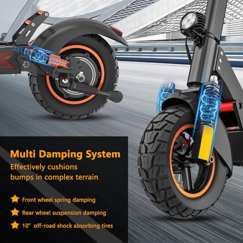 iENYRID Adults Electric Scooter 800W Motor 10" Off-Road Tires 48V 28mph Black