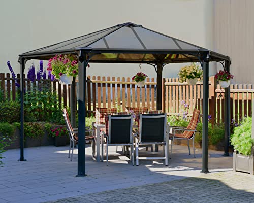 Palram Canopia Monaco 15x13 Hexagon Gazebo Gray