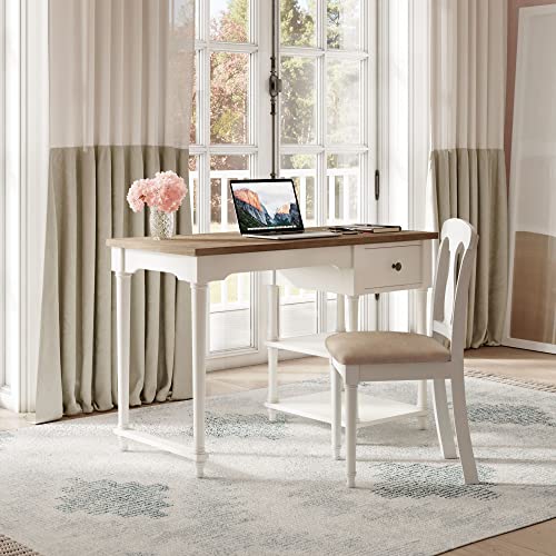 Jofran Inc. Grafton Farms USB Charging Desk and Chair Set Off-white