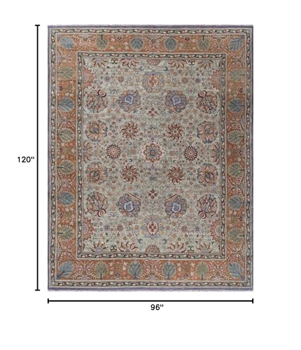 Safavieh Old World Collection Handmade Traditional Oriental Area Rug 8' x 10' Light Green / Gold