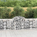 Arched Gabion Baskets 4 pcs Galvanized Iron Plant Pots Self-Watering Indoor Outdoor Gardening