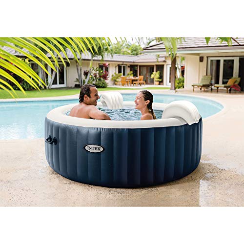 Intex PureSpa Plus Portable Inflatable Hot Tub Navy Blue