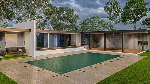 WaterWarden Inground Pool Safety Cover 20' x 44' Green Mesh