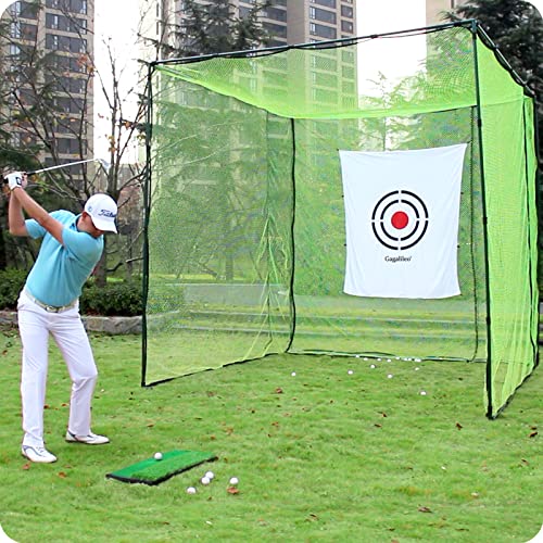 Gagalileo Golf Cage Hitting Net with Target Golf Training Aids Ball Return Net 10x10x10FT New Vision