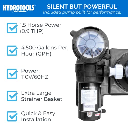 Swimline HydroTools Cartridge Pool Filter System with Connection Kit Multi