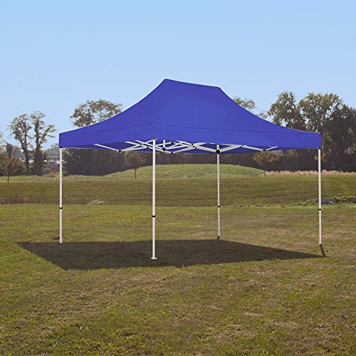 Vispronet 10x15 Instant Canopy Tent with 3 Side Walls Blue