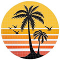 Artistry in Mosaics Sunset Palms Ceramic Swimming Pool Mosaic