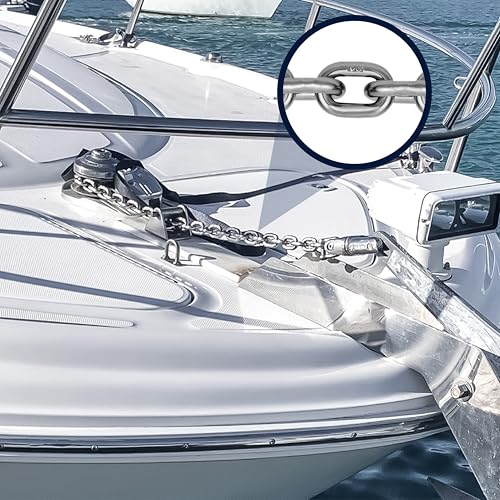Five Oceans Marine Grade Windlass Anchor Chain 5/16 inch x 75 Ft Steel