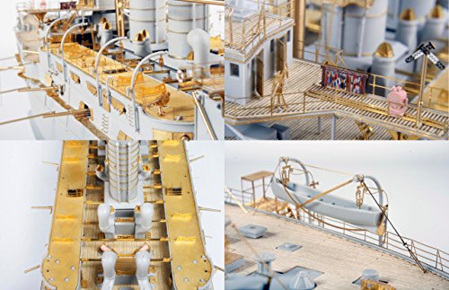 MK.1 Design 1:200 IJN Battleship Mikasa Detail-up Parts DX Pack Gold/White