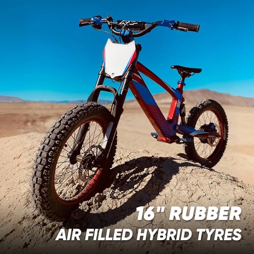 TUIBOKA Kids Electric Dirt Bike 36V 500W 3 Speed 15.5 MPH Red