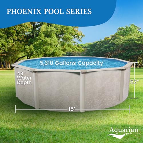 Aquarian Phoenix 15'x52" Steel Frame Above-Ground Pool Grey