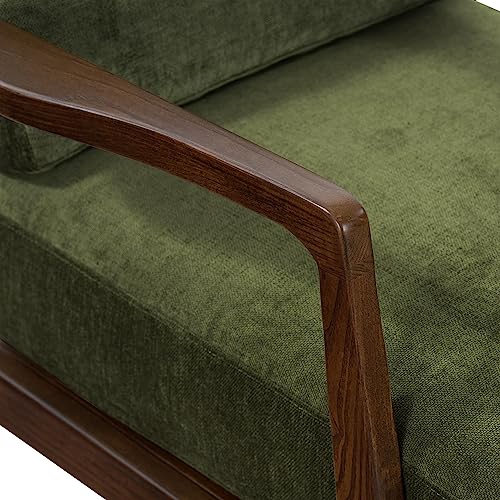 POLY & BARK Verity Lounge Chair Distressed Green Velvet