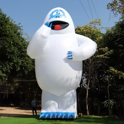 YBZCHLM Christmas Giant Inflatable Abominable Bumble Snowman with LED Lights Outdoor Yard Decoration with Blower 20ft