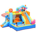 Doctor Dolphin Pink Inflatable Bounce House with Double Slide for Kids 2-12