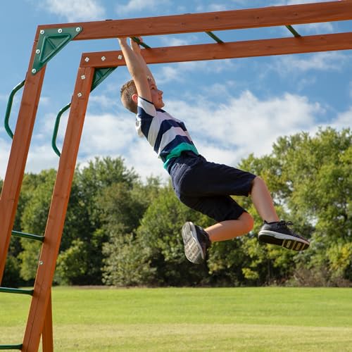 Backyard Discovery Skyfort II Cedar Wood Swing Set Brown