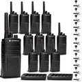 Motorola Solutions 2 x 6 Bank Charger + 12 x RMV2080 2-Way Radios + 12 x HKLN4606 Remote Speaker Mics Black