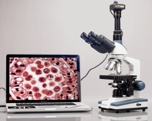 AmScope T120A Trinocular Compound Microscope 40X-1600X LED