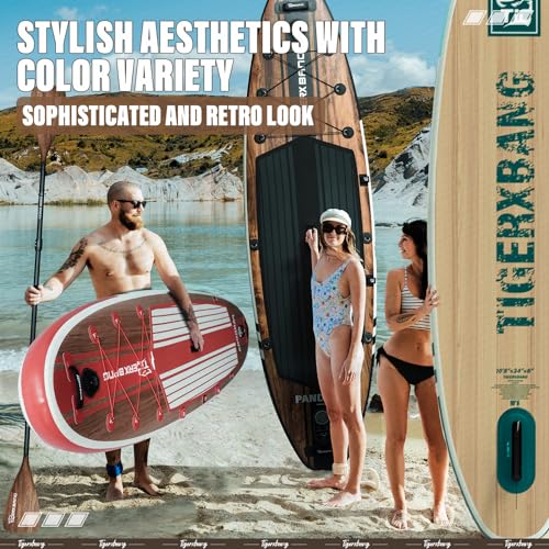 TIGERXBANG Paddle Board 10.8 Stand Up Inflatable SUP Indian Black